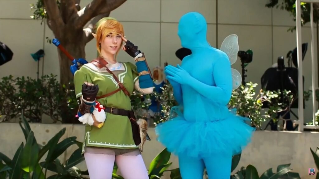 Link and Navi cosplay at Anime Expo in Los Angeles